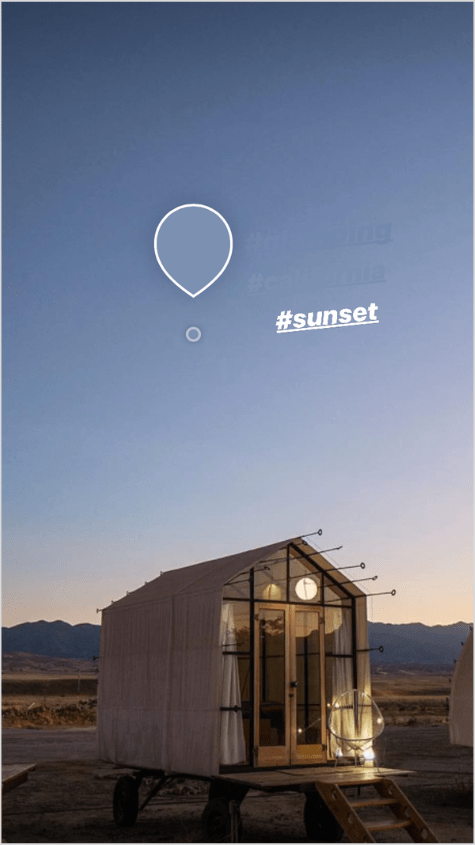 скройте хэштеги